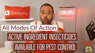 List Of All Modes Of Action Active Ingredient Insecticides Available For Pest Control Operators [upl. by Berglund]