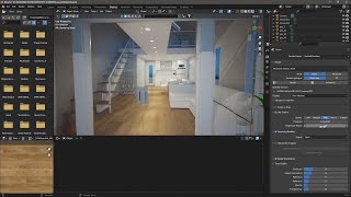 REDSHIFT BLENDER  Lesson 04  Interior Rendering GI Sampling Noise Denoise Rounded Corners [upl. by Akeemat831]