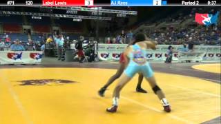 Fargo 2012 120 Round 1 Label Lewis South Carolina vs AJ Rees Colorado [upl. by Nanji]