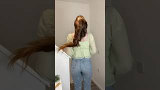 Bun Drop 💫 bundrop shinyhair longhair haircarejourney haircare healthyhair [upl. by Julia]