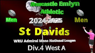 Newcastle Emlyn Athletic RFC v St Davids WRU Admiral Mens National League Div4 West A 20242025 [upl. by Ennovehs808]