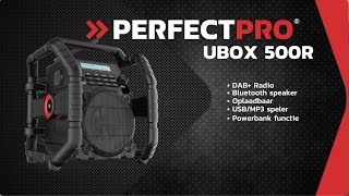 PerfectPro UBOX 500R Bouwradio BLUETOOTH DAB FM AUX In USBspeler [upl. by Uahsoj]