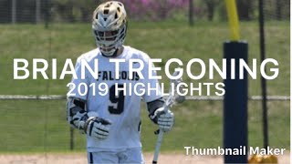 Brian Tregoning 2019 Spring Lacrosse Highlights UMBC Commit [upl. by Kym]