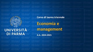 Corso di laurea in Economia e management  aa 202425 [upl. by Naval]