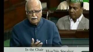 LK Advanis speech in Lok Sabha on Terrorism  Part 1 [upl. by Neillij]