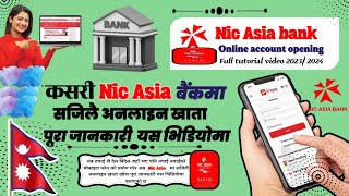 Nic asia bank online account opening Nic asia bank account registration full tutorial [upl. by Mcdonald589]