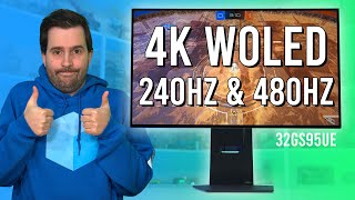 4K 240Hz WOLED Monitor with 480Hz Mode  LG 32GS95UE Review [upl. by Amsirhc]