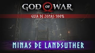 God of War Guia de Zonas 100  Minas de Landsuther [upl. by Yllom704]