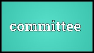 Committee Meaning [upl. by Ahsier]