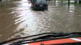 Campground Flood at EAA Oshkosh Airventure Air Show 2010 [upl. by Nicholl]