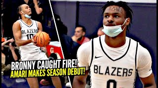 Bronny James Catches FIRE Amari Bailey Make His Season DEBUT For Sierra Canyon [upl. by Eliathan]