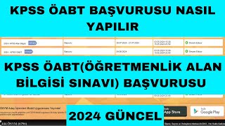 KPSS ÖABT Başvuru Nasıl Yapılır  KPSS Öğretmenlik Sınav Başvurusu Nasıl Yapılır [upl. by Eliathan]