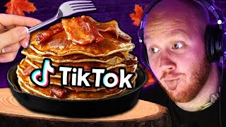 TIMTHETATMAN REACTS TO BACON COVERED FOOD TIKTOKS [upl. by Ahselak]