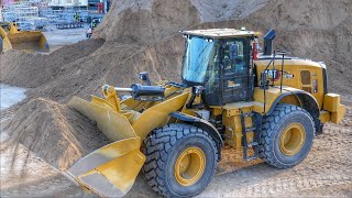 Cat 972M Wheel Loader Loading Trucks [upl. by Kensell]