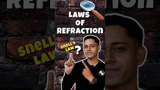 Laws of Refraction  Snells law physics science refraction light [upl. by Yliak]