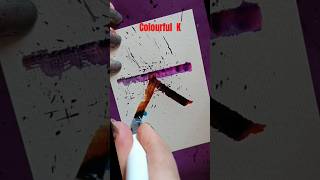 colourful letter K🌈❤️💯 shorts calligraphy art asmr tiktok [upl. by Rudich712]