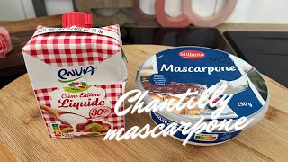 chantilly mascarpone facile  goût myrtilles la 1ère sur YOUTUBEجديد حشو الكيك [upl. by Becki]