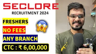 Seclore Recruitment 2024  Freshers  Salary ₹600000  NO FEES  Latest Jobs 2024 [upl. by Vivien]