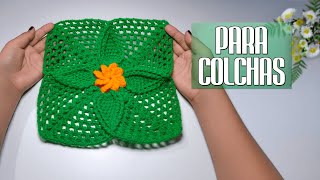 MUESTRA PARA MANTAS A CROCHET  PASO A PASO ✅ [upl. by Lenore]