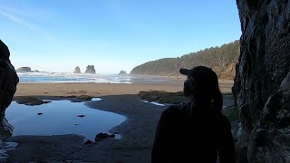 Hiking Second Beach Olympic Peninsula [upl. by Wylen159]