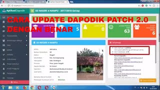 CARA UPDATE DAPODIK PATCH 20 DENGAN BENAR [upl. by Efrem]