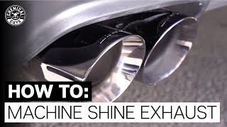 How To Quickly Polish Stained Exhaust Tips  Chemical Guys [upl. by Tristram966]