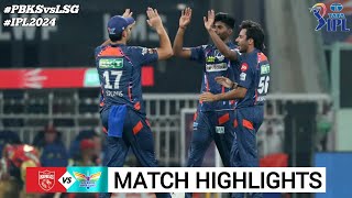 Lucknow Super Giants Vs Punjab Kings IPL 11th Match Highlights  LSG vs PBKS IPL 2024 Highlights [upl. by Gabler481]