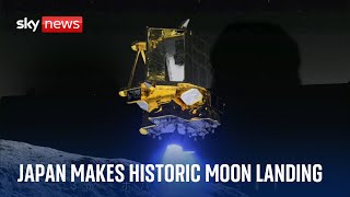 Japan makes historic moon landing but mission remains up in the air [upl. by Beck524]