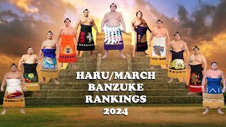 MARCH HARU BANZUKE RANKINGS 2024 春場所 大阪場所 [upl. by Ppik640]