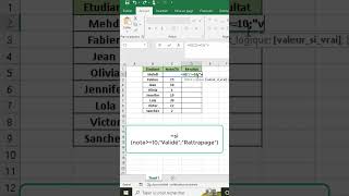 Comment utiliser la fonction SI sur excel excel test [upl. by Valentina]