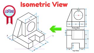 Isometric View  How to Construct an Isometric View of an Object  Example 4 [upl. by Ahseenyt]