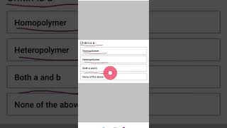 Chitin is a homopolymerNEET Biology shortsvideo [upl. by Tiena]