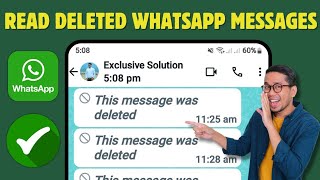 How to Read Deleted Messages On WhatsApp Without Any App 2024  Recover Whatsapp deleted messages [upl. by Fabrianne]