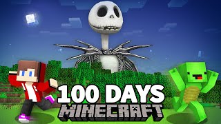 I Survived 100 Days Of Scary JACK SKELLINGTON and Attack On in Minecraft Challenge  Maizen [upl. by Sucramej785]