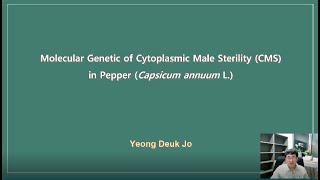 Molecular genetic studies on cytoplasmic male sterility CMS in pepper Capsicum annuum L [upl. by Bohun]