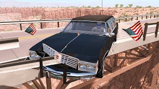 Collapsing Bridge Pileup Car Crashes 5  BeamNG DRIVE  SmashChan [upl. by Ecyarg]