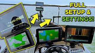 COMPLETE Livescope Boat Setup amp SETTINGS Updated LVS3432 [upl. by Ecerahs]