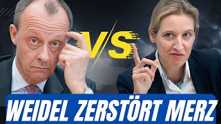 EilenmeldungWeidel setzt Merz mit einer Bemerkung zuMerz erleidet eine Niederlage aufgrund der AfD [upl. by Liman56]