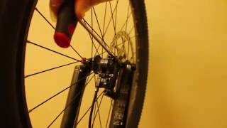 How to adjust a hydraulic disc brake caliper  Shimano BR396 [upl. by Witte547]