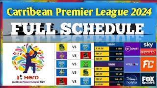 CPL 2024 Schedule  Carribean Premier League 2024 Full Fixtures  How to Wach CPL 2024 [upl. by Arihaj622]