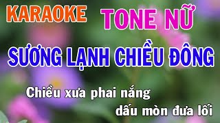 Sương Lạnh Chiều Đông Karaoke Tone Nữ Nhạc Sống  Phối Mới Dễ Hát  Nhật Nguyễn [upl. by Randie]