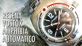 Reseña Vostok Amphibia Automático 090660 Reloj de Buceo en Español [upl. by Anauqcaj]