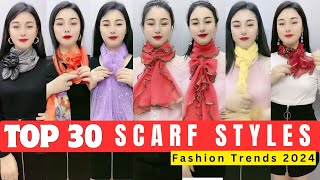 The 20 Most Popular Scarf Tie Methods  Stylish Headscarf  Wear Girls Necktie scarftie hijab [upl. by Ahseena]