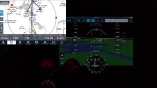 Night IFR  ForeFlight Synthetic Vision [upl. by Nnylyram]