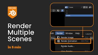 Batch Render Multiple Scenes using Blender Video Editor [upl. by Eelta]