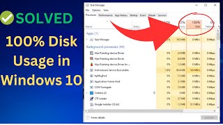 100 Disk Usage in Windows 10 ✅5 Latest Fix 2024 [upl. by Trueblood]