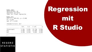 Lineare Regression mit R einfach multiple hierarchisch [upl. by Iren]