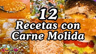 ✅12 RECETAS CON CARNE MOLIDA mihogardulcehogar carnemolidarecetas comidasrapidasyfacilesdehacer [upl. by Iret]