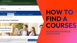 How to find courses in Erasmus Mundus Catalogue [upl. by Lorine]