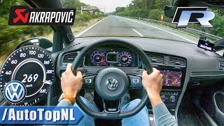 VW Golf R MK75 AKRAPOVIC Autobahn POV TOP SPEED 269kmh by AutoTopNL [upl. by Iggep]